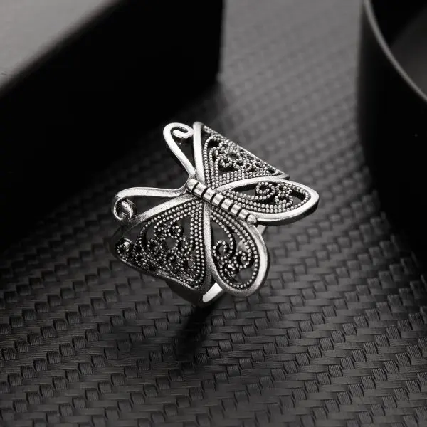 Women's Korean Style Adjustable Angel Wings Ring