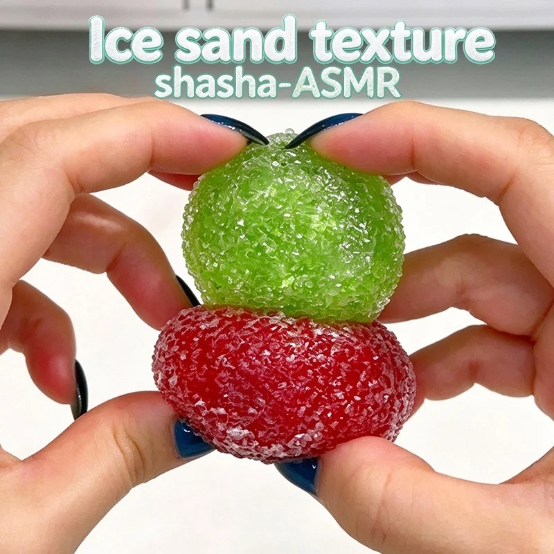 Sensory Stress Relief Moldable Slushie Squeeze Ice‑sand Vaseline Ball With Crunchy Crackling Noise Gift for Adults ASMR Soothing