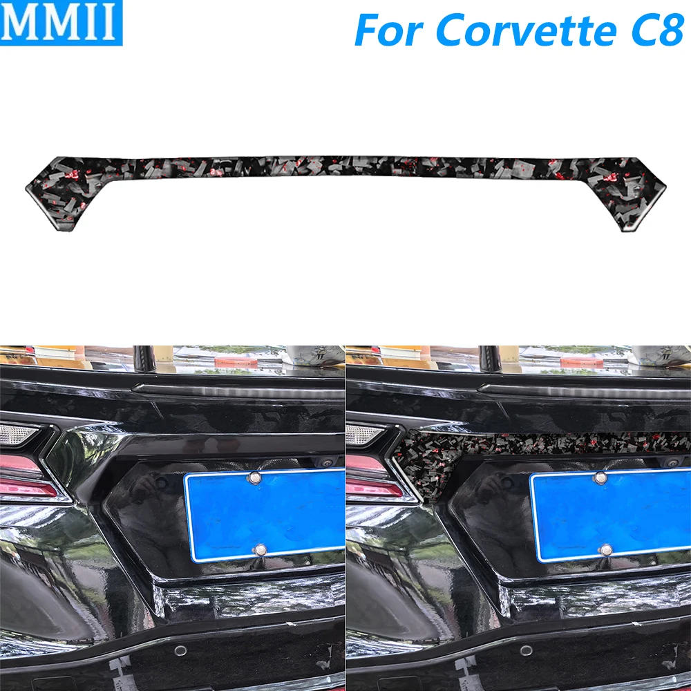 

Декоративная накладка на задний бампер из кованого карбона для Chevrolet Corvette C8 2020-2025, аксессуар для автомобиля, декоративная наклейка