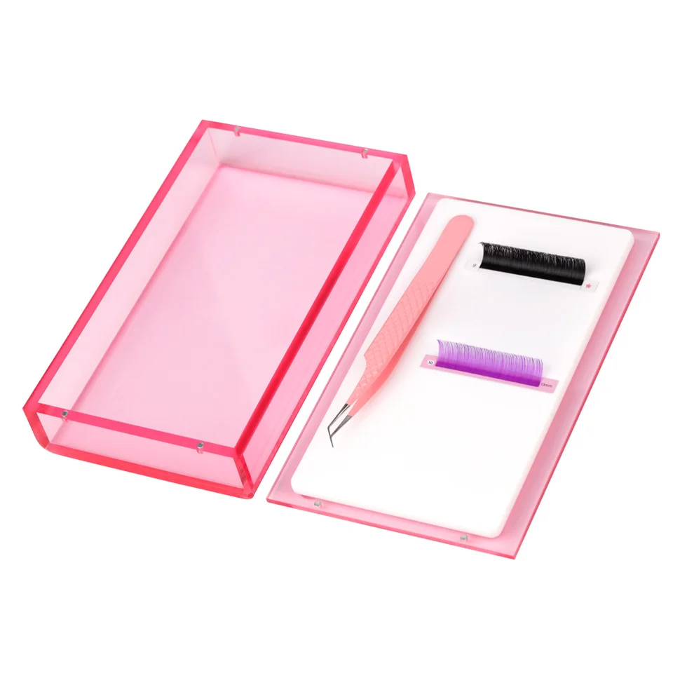 Eyelash Storage Box Eyelash Extension Magnetic Plate Multifunctional False Eyelash Makeup Organizer Acrylic Pallet Lash Holder