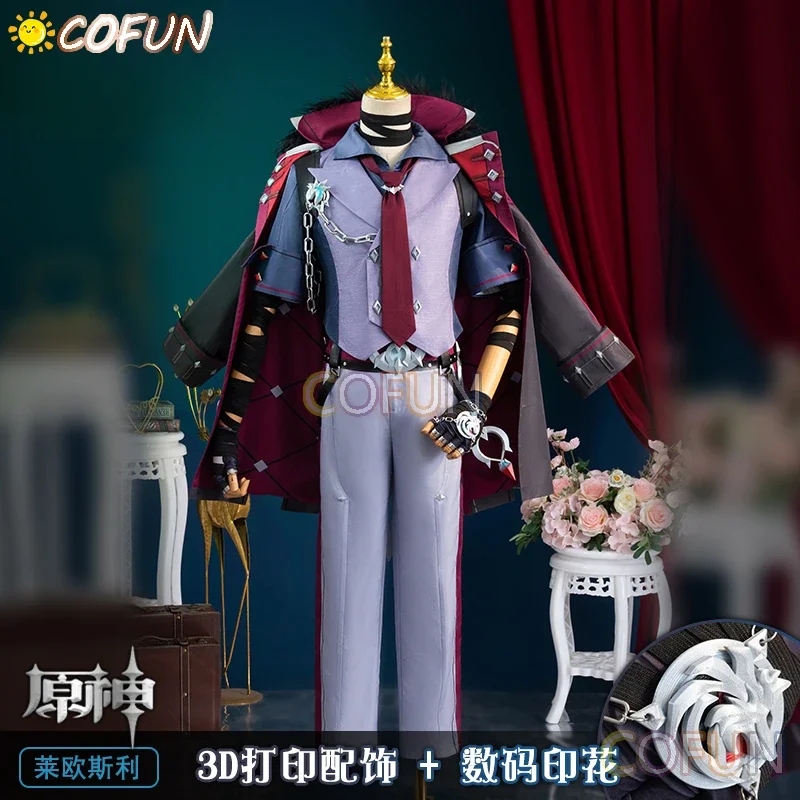 Game Genshin Impact Wriothesley Cosplay Costume Halloween Outfits Men Clothing Gorgeous Cloak Shirt Pants