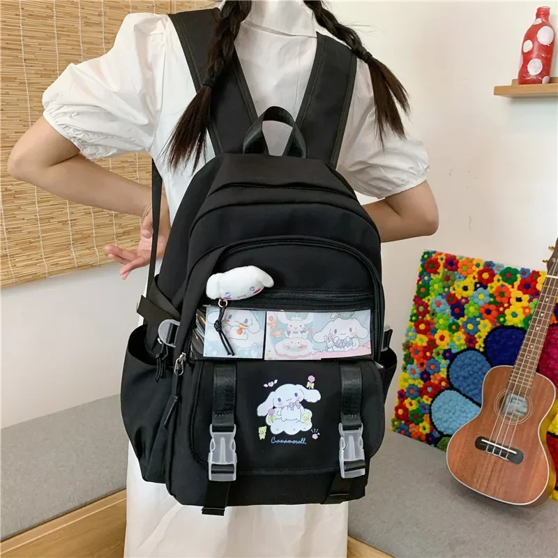 Sanrio Kawaii Kuromi School Bag Elementary School Student Backpack Cartoon Cinnamoroll Large Capacity Lightweight Backpack Gift