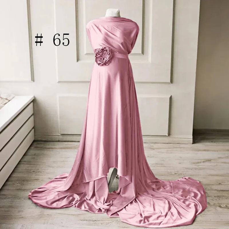 

4M/2M Silk-like Maternity Fabric -Flowers Belt Stretch Satin for Photo Shoots -Pregnancy Tossing Scarf & Backdrop (Wrinkle-Free)