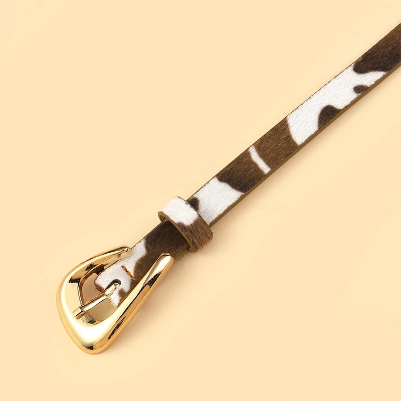 Coffee White Pattern Women's Belt Gothic Retro Dress Jeans Accessories Trouser Girdle Metallic Gold Pin Buckle Black Waistband