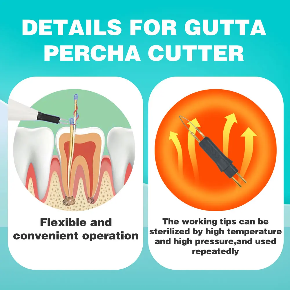 MBM Dental Gutta Percha Cutter with 4 Tips Rechargeable Gutta Cutter tooth gum breaker Root Canal Therapy Equipment