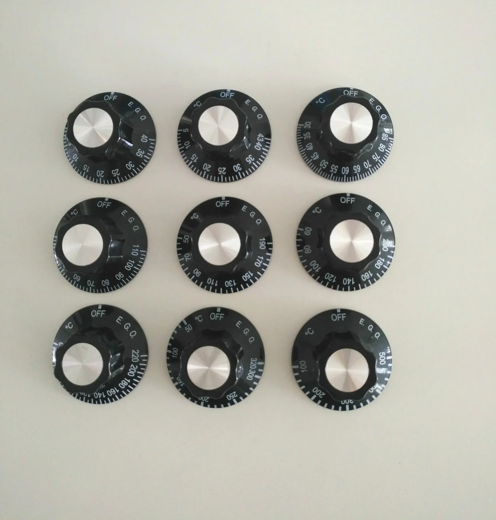 Customizable Knob German  thermostat with 0 500 degrees customers can design pattern printing