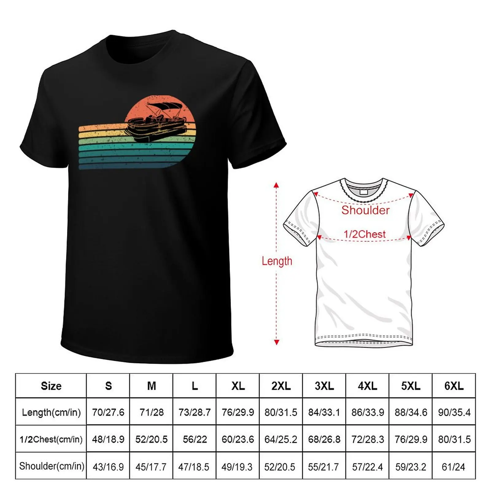 Vintage Style Pontoon Boat-Boating 90s T-Shirt t shirts cotton 100% T-Shirt