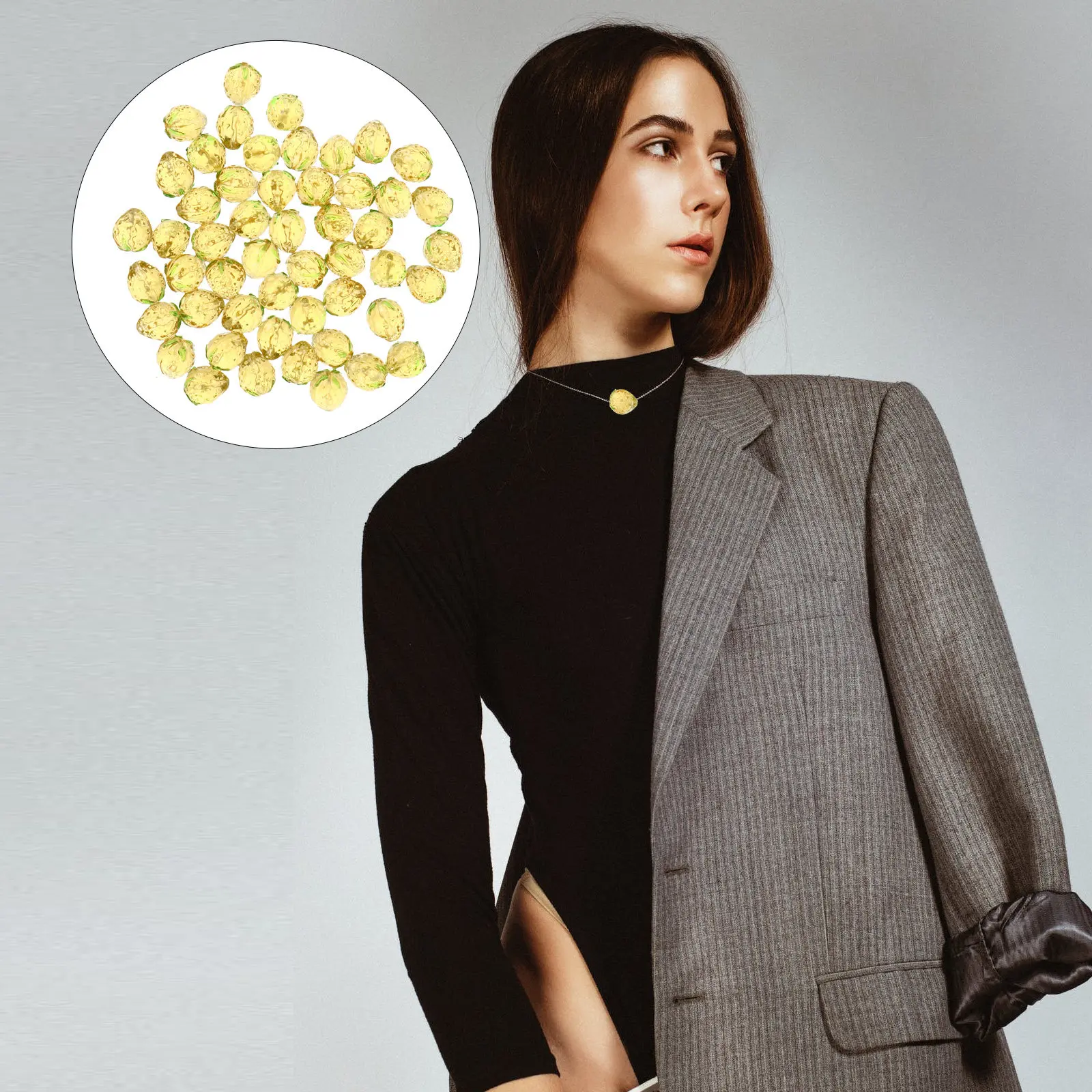 

50Pcs Strawberry Beads Crystal Quality Smooth Hole Charm Beads for DIY Jewelry Making Bracelets Anklets Strawberry Bead