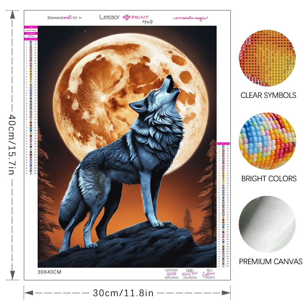 Animal Wolf Diamond Painting Full Round Diamond Mosaic Home Wall Decoration Art Embroidery Cross Stitch Landscape Handmade Gifts