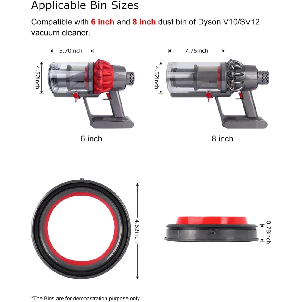 For V10 SV12 Vacuum Cleaner-Dust Bin Top Fixed Sealing Ring Replacement Attachment Spare Part NEW Accessories