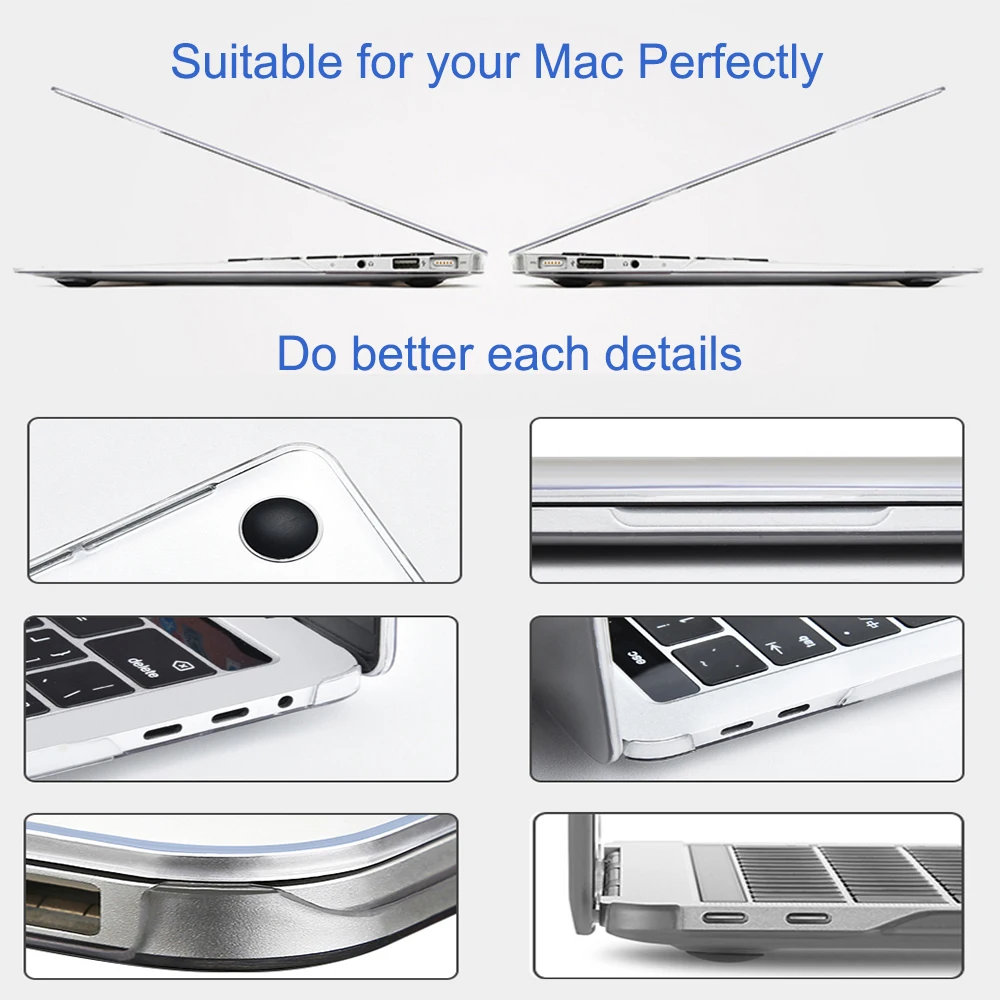 WiWU Ultra-thin Hard Case for MacBook Air 13.6 M5 M4 M3 Lightweight Cover Anti-scratch Laptop Case for MacBook Air 15.3 2026