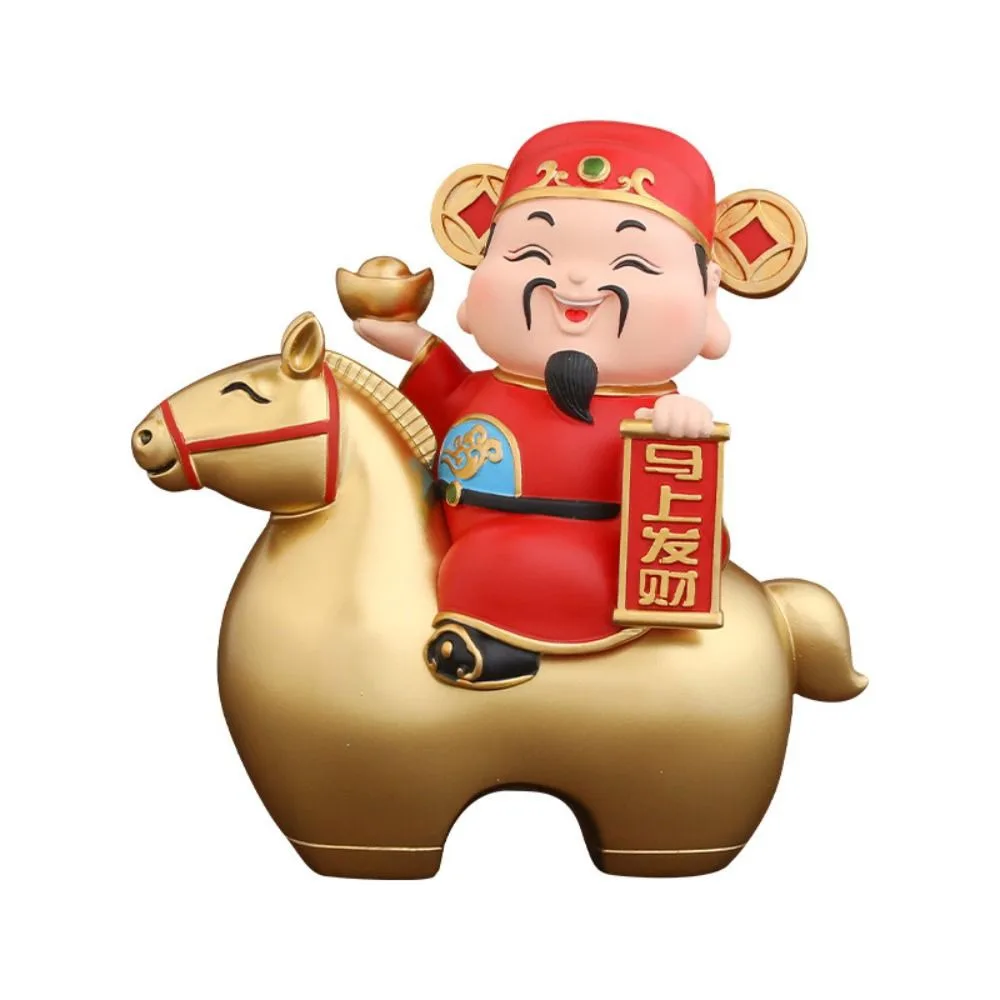 

New Chinese Style Horse Figurines Decorative Ornament Horse Year Design Year of The Horse Lucky Treasure Wealth Symbol