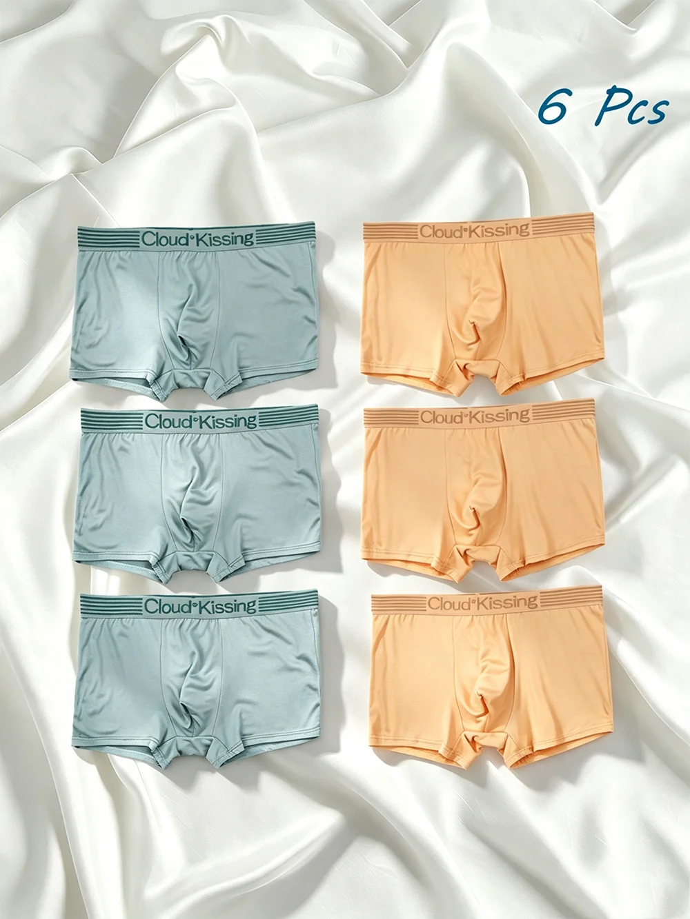 High Quality Men's Breathable Boxer Briefs 6-Pack Multi-Color Ultra Soft Comfort Underwear with Stay-Put Elastic Waistband