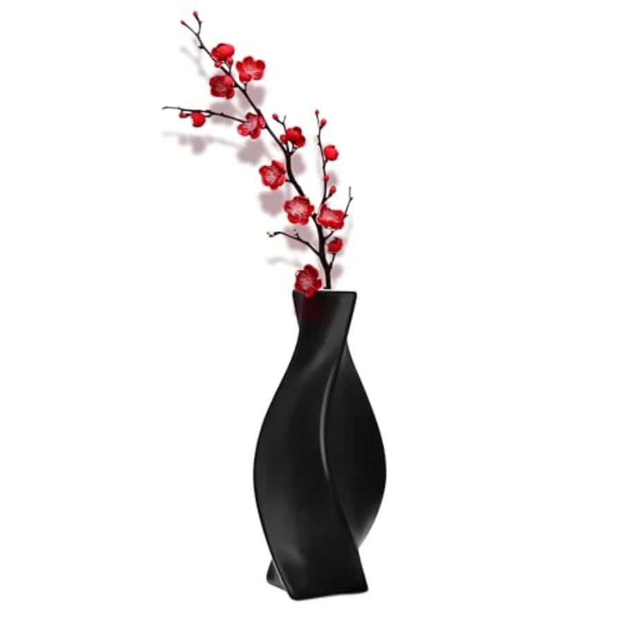 Stylish Black Ceramic Vase for Home Decor