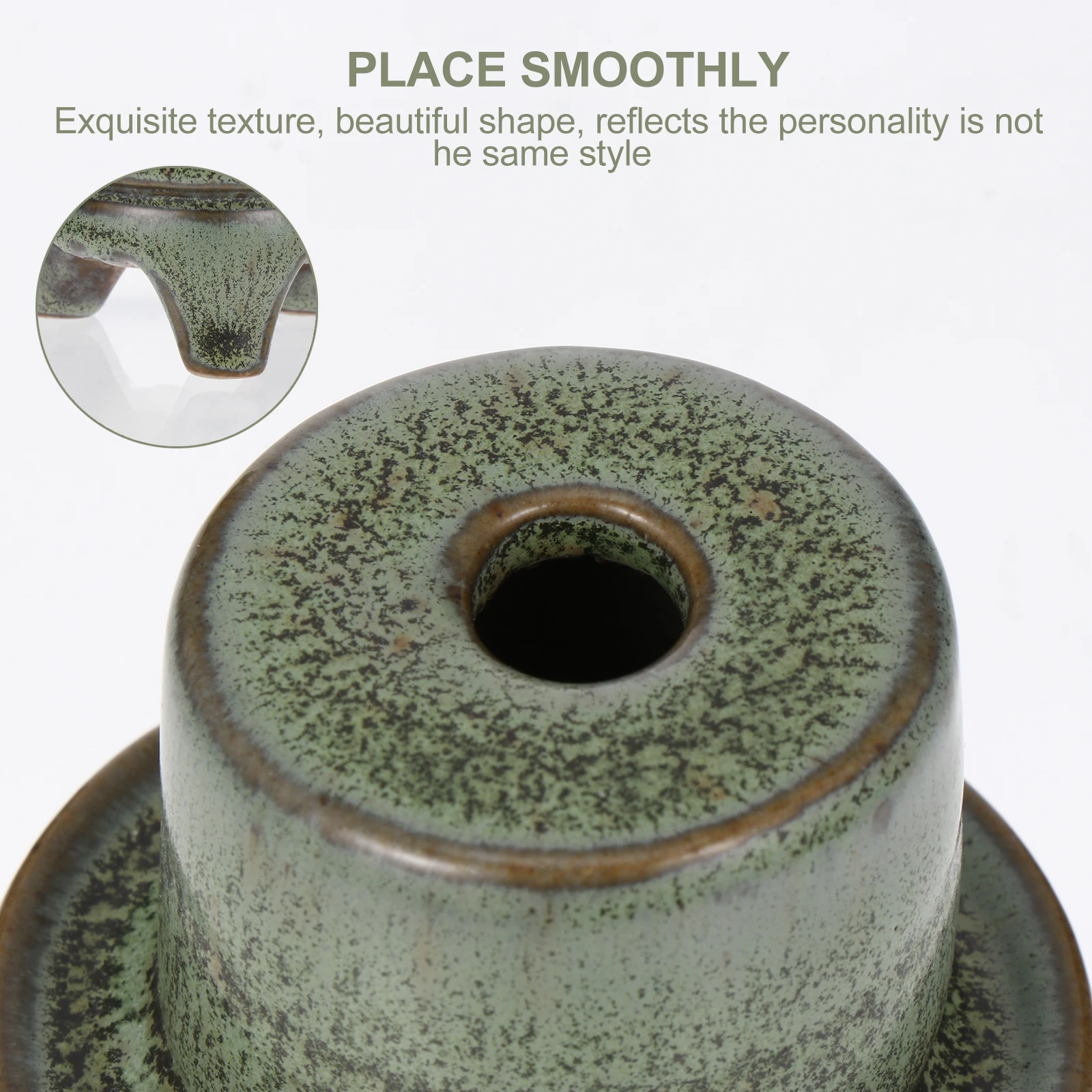 

2Pcs Vintage Patina Ceramic Vase Simple Elegant Flower Container for Home Decor Desktop Tabletop Decoration Household Plant