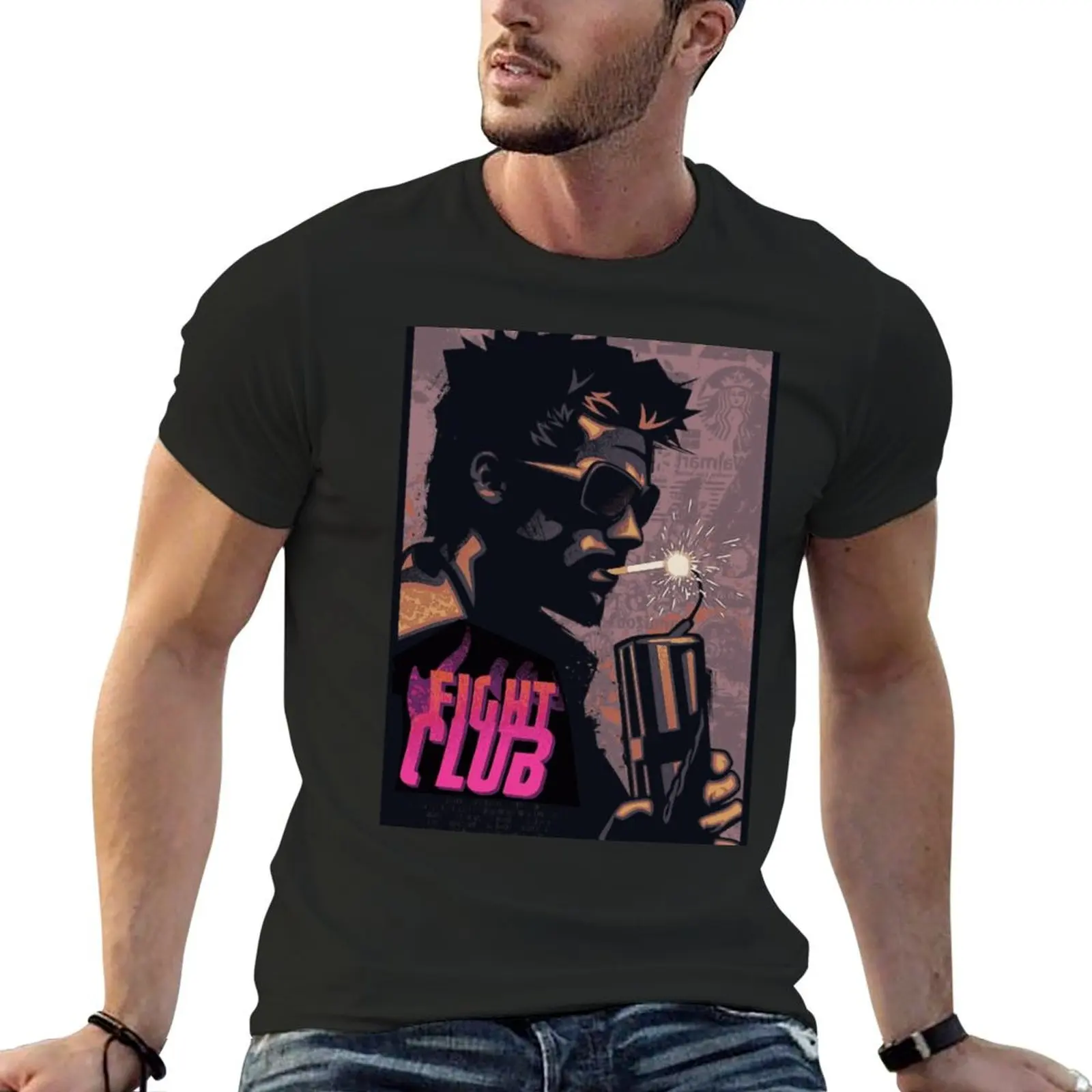 

Fight Club Tyler Durden Smoking a Dynamite T-Shirt cute clothes new edition vintage t shirt men