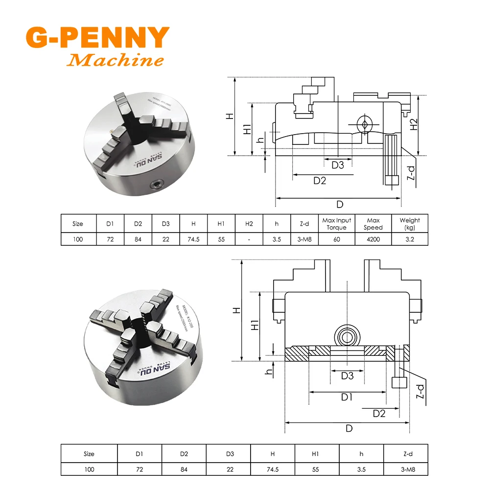 Imagem -06 - Axis 100 mm Tailstoc Cnc Dividindo a Cabeça Rotação a Eixo Kit Nema34 86hs45n & Hbs86h Circuito Fechado Motor de Passo 4jaw 4th