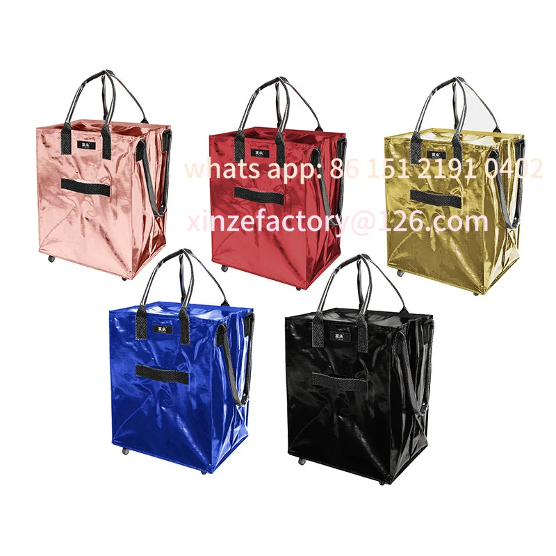 

Customizable Camping 3 sekundy składana kolorowa torba na wózek podwójne łożysko uniwersalne koło dwuwarstwowe stabilna