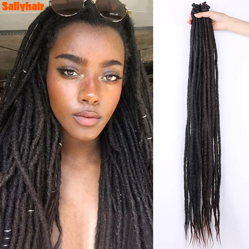 Synthetic 36inch Dreadlocks Crochet Hair Soft Dread Locs Handmade Braiding Hair Extension For Afro Women Men Hip Hop Style 10pcs