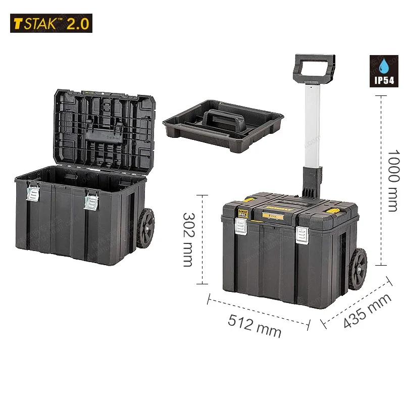 Dewalt TSTAK 2.0 Tool BOX Series Freely Stack Combine Include Suitcases Larger Capacity Boxes Trolleys Compatible with TSTAK 1.0