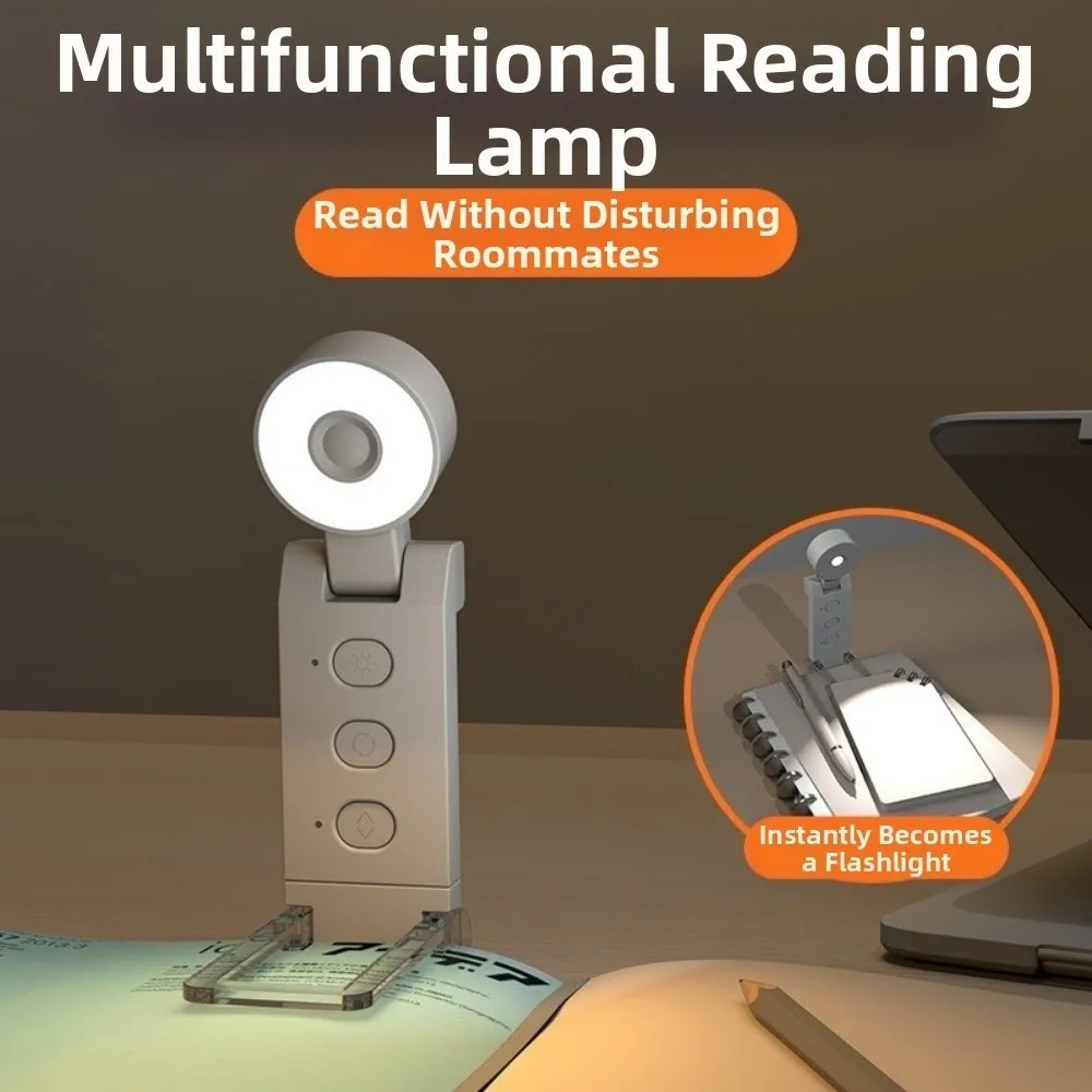

5 Colors LED Book Lights 6 Levels Brightness Dimmable Reading Lamp USB Rechargeable Clip-on/Stand Book Lamp Night Use