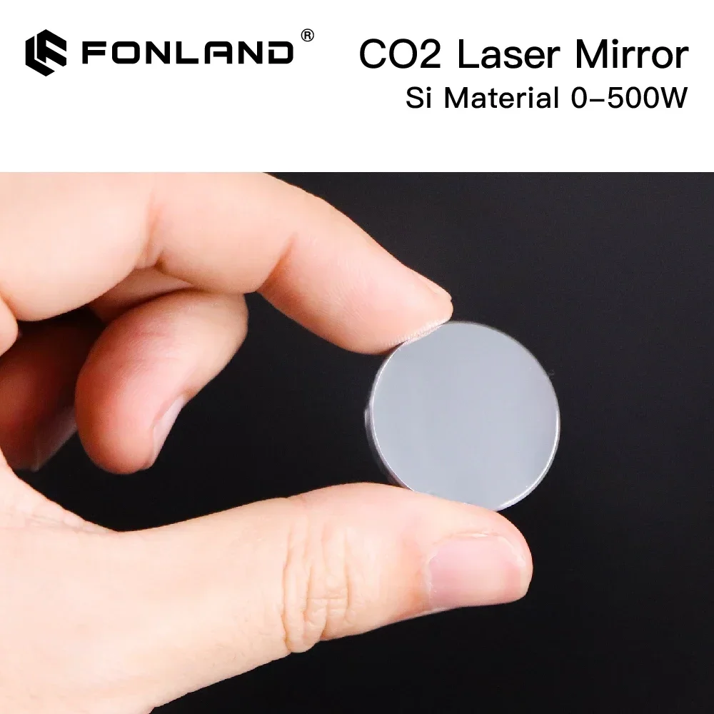 Co2 Laser Si Reflective Mirrors Lens 500W Refiectivity 99.6% Black-Coating Reflector Lens for CO2 Laser Engraver Machine