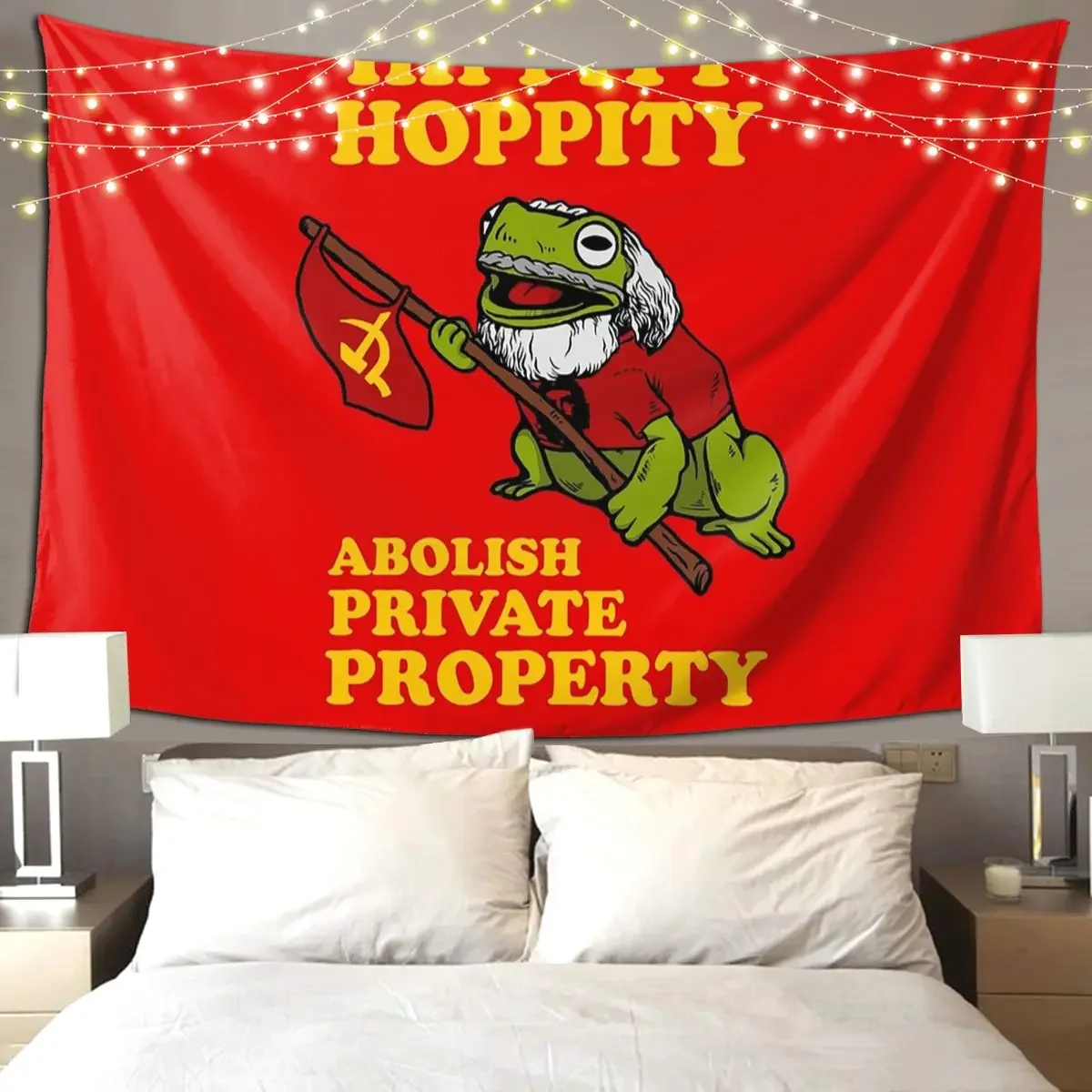 Hippity Hoppity Abolish Private Property Tapestry Art Wall Hanging Home Decoration Tapestries for Living Room Bedroom Dorm Room