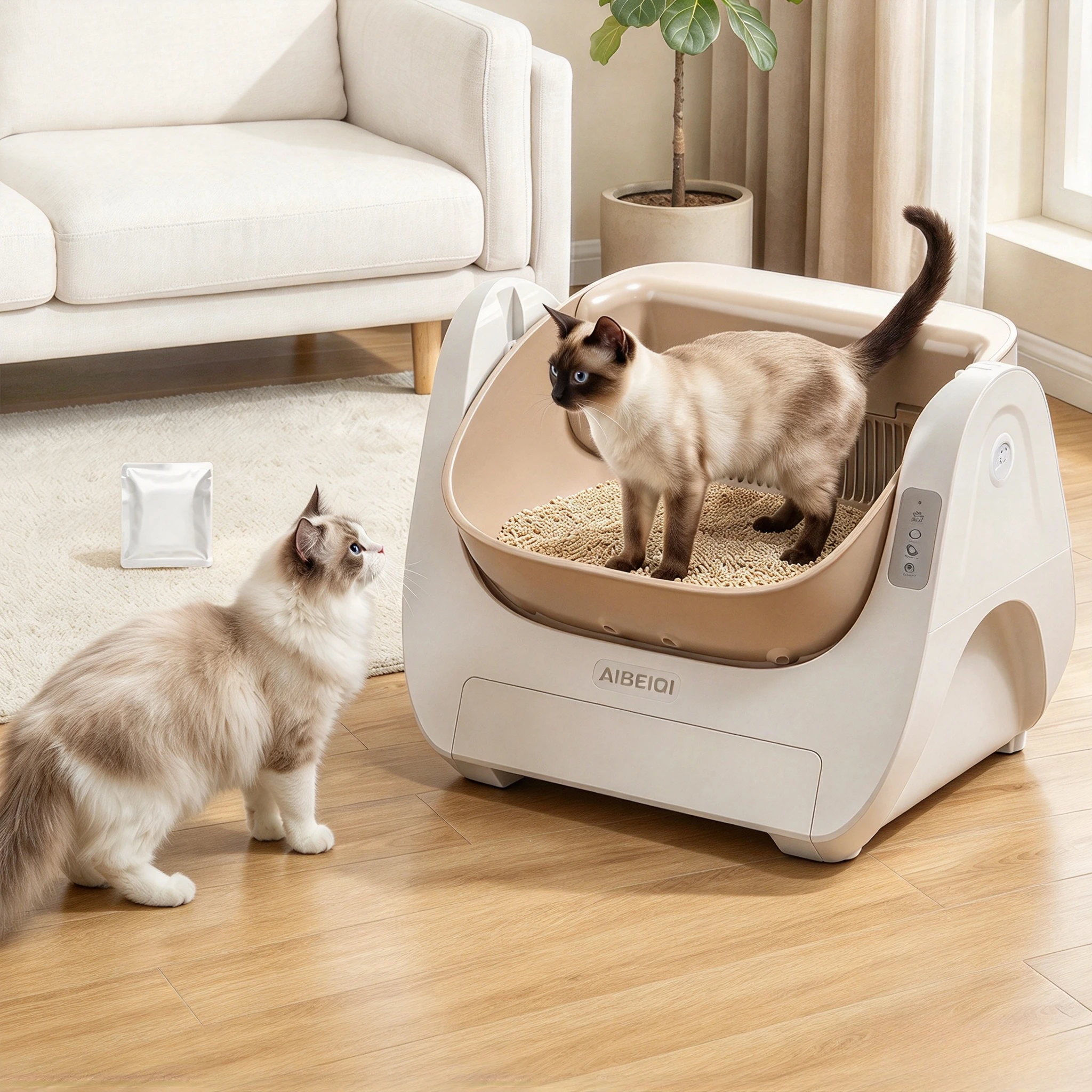 Automatic Cat Litter Box Extra Large Odor Prevention Smart Cat Toilet Open Design Self Cleaning Cat Scooper  rabbit litter box