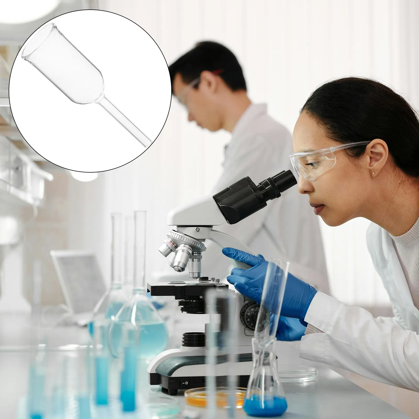 

Лабораторная стеклянная воронка цилиндрической формы для научной фильтрации, инструмент для академических исследований и промышленных лабораторий, портативная научная воронка