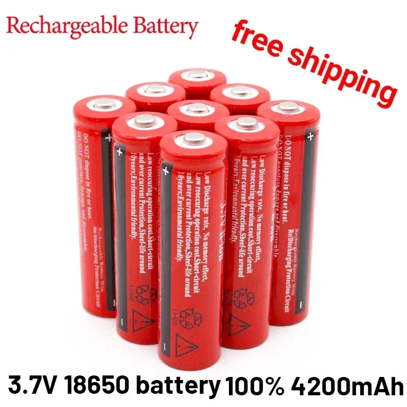 

Best-selling BRC18650 Rechargeable 3.7VLi Ion Lithium Battery 4200mAh Battery Laser Pen Calculator Screwdriver