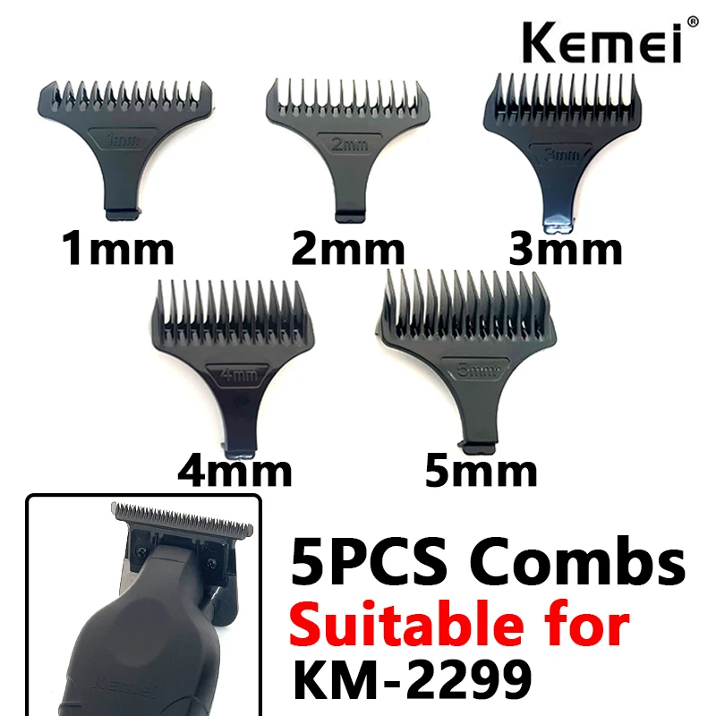 KM-2299 0mm Hair Trimmer Limit Comb Universal Black Guards Hairdresser Hair Cutting Guide for KM-1931 1 2 3 4 5mm