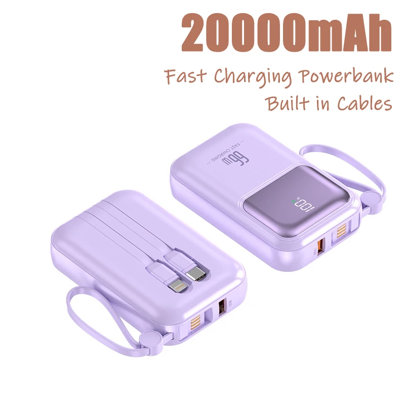 Power Bank 20000mAh 66W ricarica rapida portatile Mini Powerbank caricabatterie per telefono batteria esterna per iPhone 14 Xiaomi Samsung