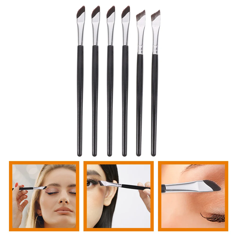 1 ensemble de pinceaux Eyeliner coudés pour le maquillage des yeux, outil correcteur de sourcils de précision, applicateur, Kit de beauté, ensemble de pinceaux pour fard à paupières