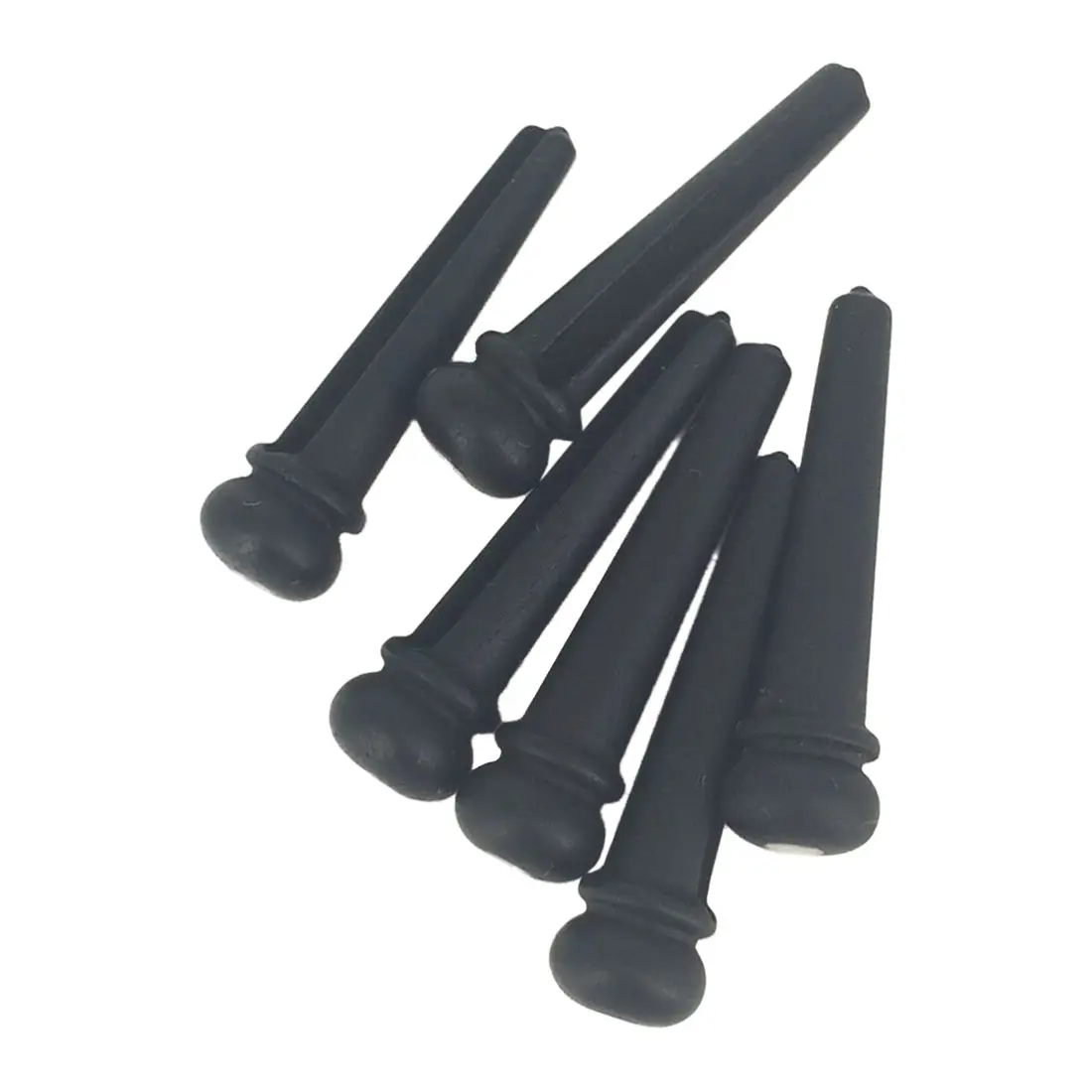 ABYK Ebony Guitar Bridge Pins,Ebony End Pin,Endpin,Abanlone Dot for Acoustic Guitar Parts Replacement (Black)