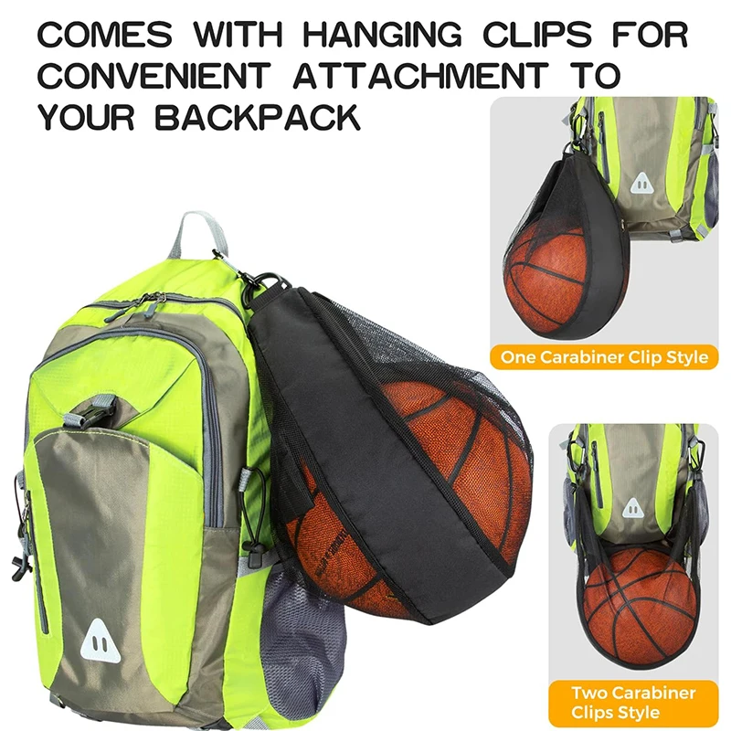 กระเป๋าเก็บอุปกรณ์กีฬากลางแจ้งแบบพกพา สะพายไหล่ข้างเดียว สำหรับใส่ฟุตบอล บาสเกตบอล วอลเลย์บอล และอุปกรณ์อื่นๆ
