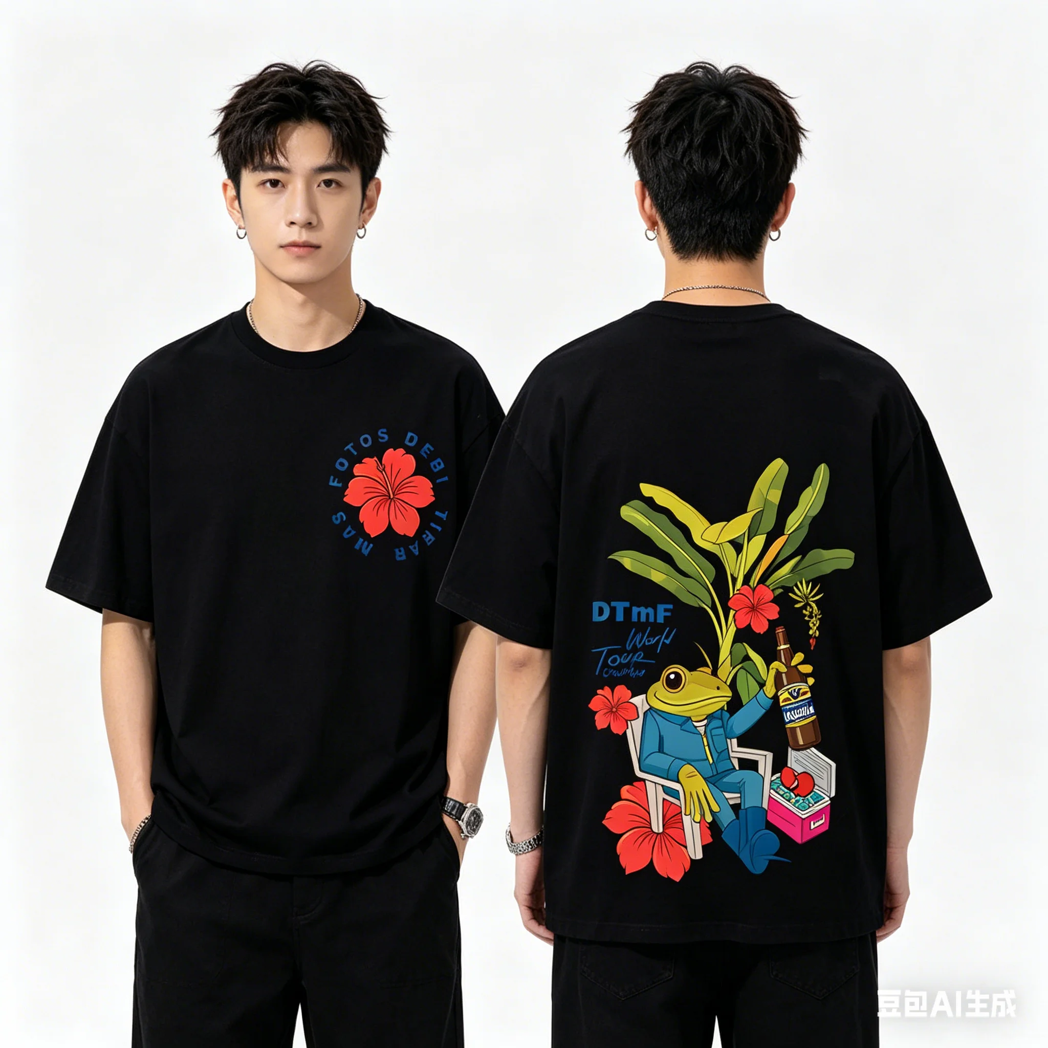 Rapper Bad Bunny T Shirts Debi Tirar Mas Fotos DTMF T-shirts Men's Clothing Fashion High Quality Cotton T-shirt Couples
