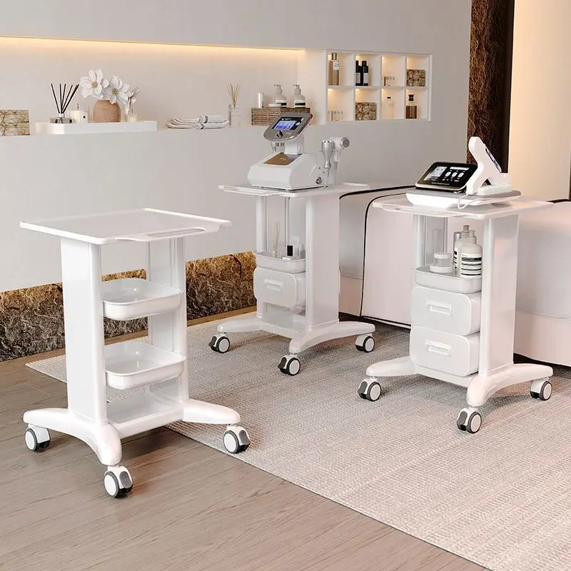 Beauty salon special trolley large panel thickened instrument base desktop rack beauty instrument movable tool cart
