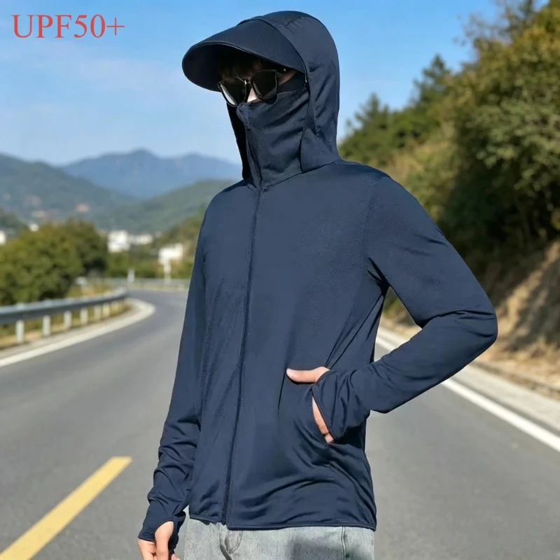 Men Women Ruunning Jackets Thin Quick Dry Breathable Sunscreen Cycling Uv Protection Fishing Gear Outdoor Hunting Sports UPF50+