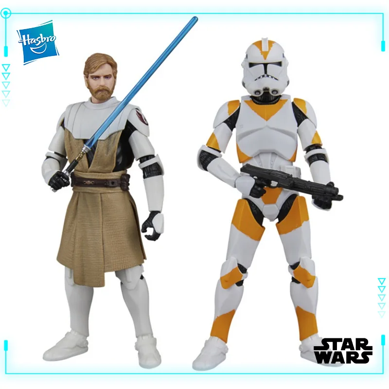 

Hasbro Original Genuine Star Wars The Black Series Obi-Wan Kenobi &Clone Trooper 212th 15cm Assembly Model Toys Action Figures