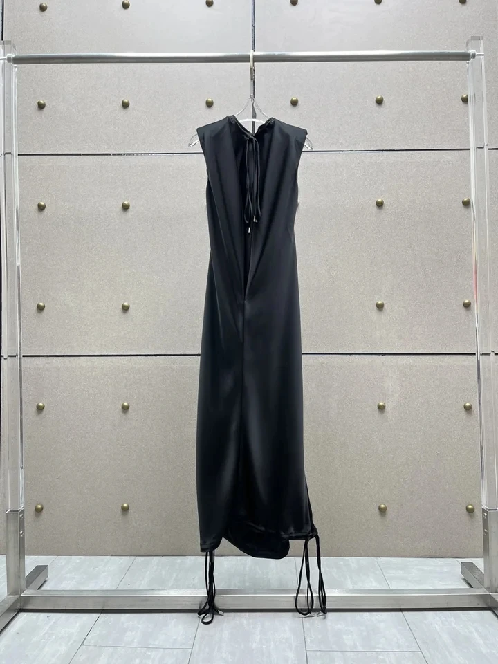 2024SS Summer Sexy New Women Luxury Backless High Quality Vest Long Dress for Female 2 Color