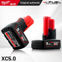 100% original Milwaukee 12V battery，2.5/4/5/8Ah， M12-18FC charger，Milwaukee M12 XC 48-11-2401  48-11-2412 Cordless Tools Battery