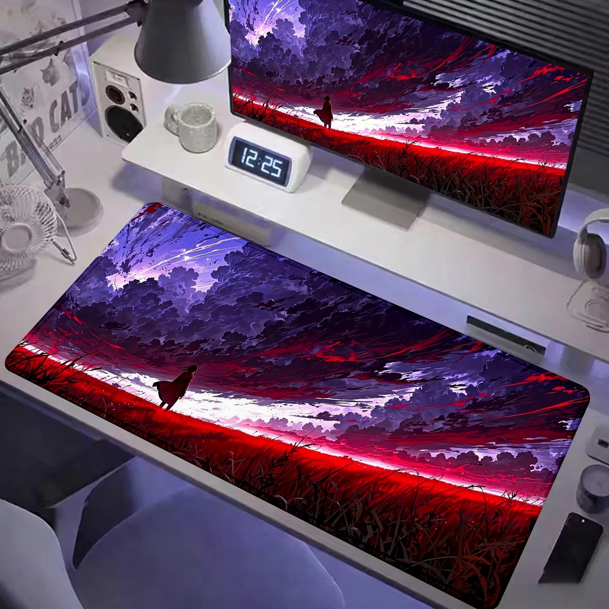 Japanese Fantasy Anime Gaming mats Extended large Mouse pad PC Computer Keyboard XXL Desk mat Office interior accessories rug