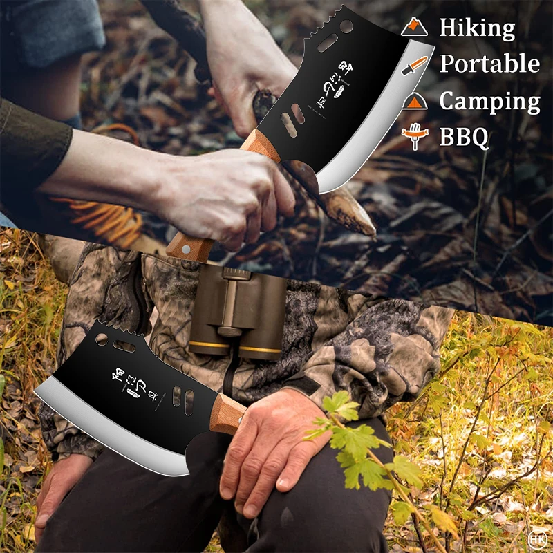 A suitable for heavy chopping, large machete with a outdoor, used as a large straight knife fo, yard work, and jungle clearing 
