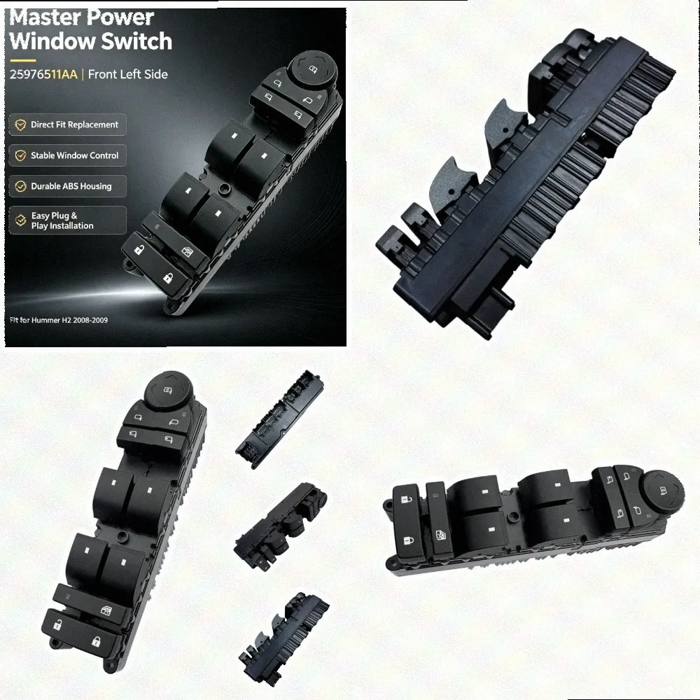 25976511AA Replacement Black Power Window Switch Strong Construction Reliable Conductive Structure Smooth Operation
