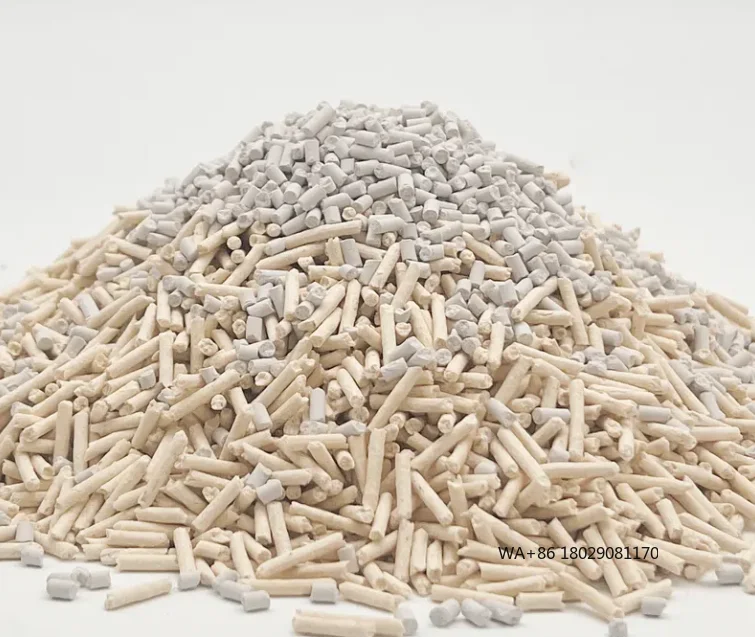 Bentonite Natural Plant Green Tea Scent Strong Clumping Charcoal Pellet Line 1 Ton Premium OEM Cat Litter Tofu Mixed with