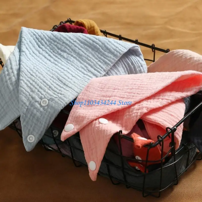 Baby Saliva Towel for Triangle 2 Layers Gauze Photography Props for Girls B