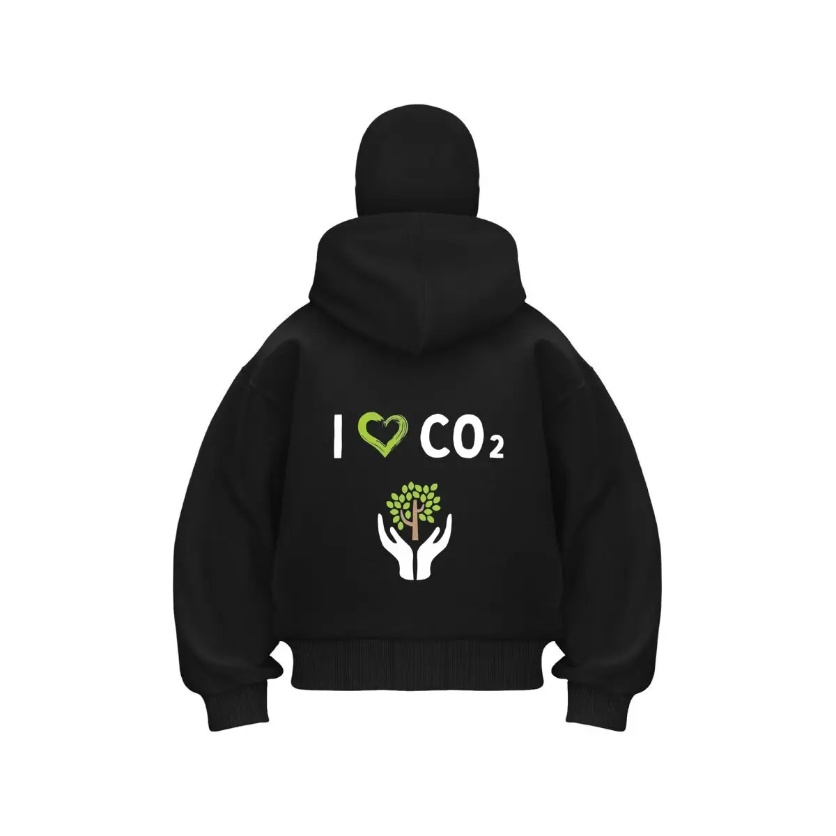 

I Love CO2 эко тема текстовое искусство новый товар толстовка с двойным капюшоном мужская с капюшоном