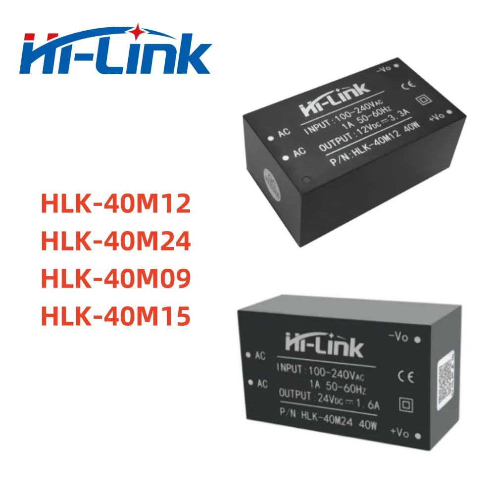 

Hilink HLK-40M24 HLK-40M12 220V To 12V 24V 40W Series AC DC Power Supply Module Isolation Power Converter