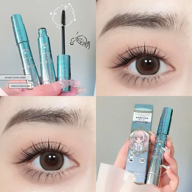Gege Bear Dream Party Mascara riccio nero con fiore del sole Design carino per tutto il giorno Ciglia spesse per l'allungamento delle ciglia a lunga tenuta