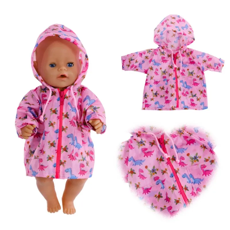 17 -18  Inch Doll Clothes Raincoat  Doll Accessories Costume Girl Play Toy Waterproof Clothing Wear Kids Festiival Gift